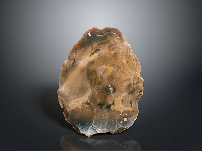 Natural Stone with Textured Surface and Wooden Elements in Unique Decorative 3d model