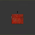 Red Textured Toolbox With Black Handle And Silver Latches On Shiny Surface