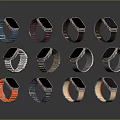 Smart Watches Collection With Various Color Straps And Digital Display Designs