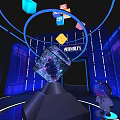 Guiyang Computing Power Tech Installation With Futuristic Cube And Blue Lighting