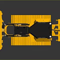Yellow Heavy Duty Bulldozer With Crawler Tracks Front Blade And Cab