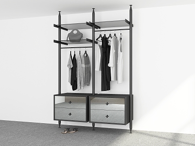 Modern Clothes Hanger Coat Rack Storage Hanger 3d model