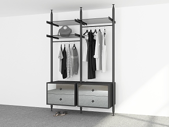 Modern Clothes Hanger Coat Rack Storage Hanger 3d model