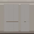 Modern White Decorative Cabinet With Elegant Wooden Handles For Interior Design