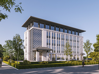 New Chinese-style office building 3d model