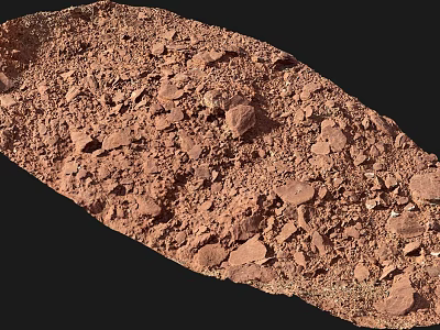 Natural Stone Wood Mixed Material With Rough Reddish Brown Surface And Organic Natural Texture 3d model