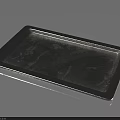 Silver Rectangular Metal Tray Perfect For Daily Household Use And Serving Needs 3d model