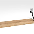 Sturdy Wooden Wall Mounted Storage Shelves With Metal Support Brackets