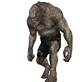 Giant Muscular Game Movie Monster Character With Rough Skin And Tattered Shorts