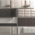 Modern Upholstered Bed Headboards In Gray And White With Tufted Panel Designs