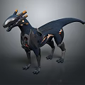 Modern Robot Dog Mechanical Dog Machine Warrior Mechanical Combat Police 3d model