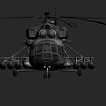 Large Transport Helicopter With Multiple Rotors Green White Fuselage Windows And Landing Gear