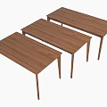 Minimalist Solid Wood Dining Table With Rectangular Tabletop And Slim Legs Design