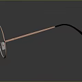 Stylish Round Frame Glasses With Metal Rose Gold Design And Reflective Surface