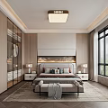 Modern Bedroom Interior Design With King Bed Nightstands Large Window And Area Rug