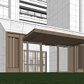 Modern Gate Simple Entrance Unit Gate 3d model