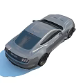 Gray Sports Muscle Car With SPOILT Logo Front Grille And Black Alloy Wheels
