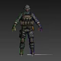 Men In Military Uniform With Tactical Gear Shown From Multiple Angles 3d model