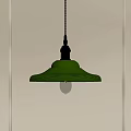 Modern Green Pendant Light With Ribbed Dome Shade And Brass Fitting For Interior