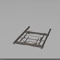 Industrial Metal Framework Structure with Pipes Brackets and Mechanical Components 3d model