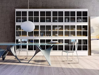 Dining table and chair combination 3d model