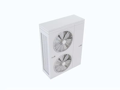 White Air Cooler Fan With Dual Fans Modern Design For Home Room Cooling 3d model