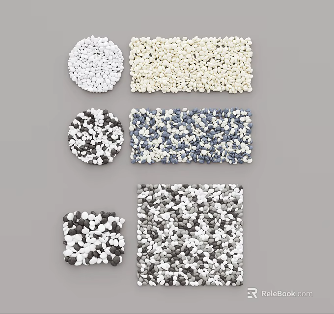 Various Stone And Wood Material Samples Featuring Different Colors Textures And Designs 3d model 