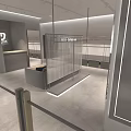 Modern Clothing Store Interior With Display Racks Clothing Racks And Display Platforms