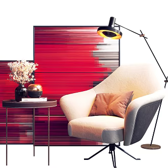 Modern Single Sofa Leisure Chair 3d model