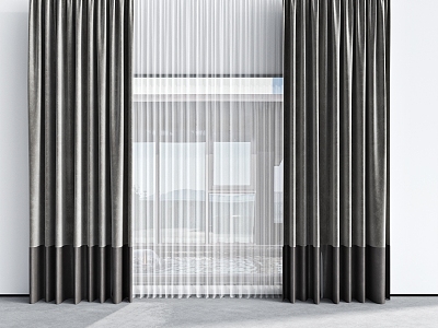 Modern Curtains 3d model