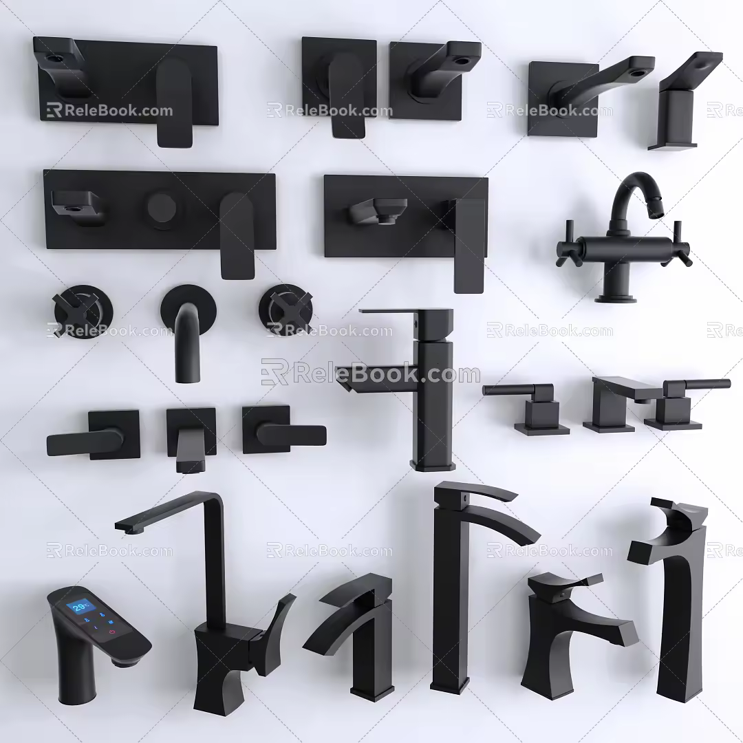 Modern faucet faucet combination 3d model