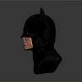 Detailed Black Batman Mask With Pointed Ears And Realistic Facial Features