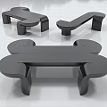 Public Chairs Modern Design With Curved Lines And Black Sleek Contemporary Style