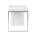 White Modern Home Office Desk With Simple Structure And Drawer Cabinet