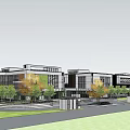 Modern Industrial Factory Complex Featuring Green Roof And Organized Layout With Surrounding Greenery