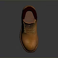 Stylish Orange Leather Work Boots With Lace Up Design And Sturdy Sole
