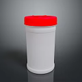 Durable White Plastic Household Storage Container With Red Secure Lid Design