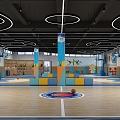 Modern Basketball Hall Physical Fitness Hall 3d model