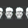 Game And Movie Character 3D Head Models With Different Facial Expressions