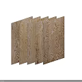 Natural Wood Grain Screen with Textured Sheets 1200x2400mm End Face Design