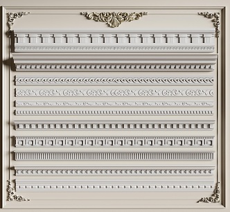 French plaster line 3d model