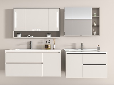 modern sink bathroom cabinet 3d model