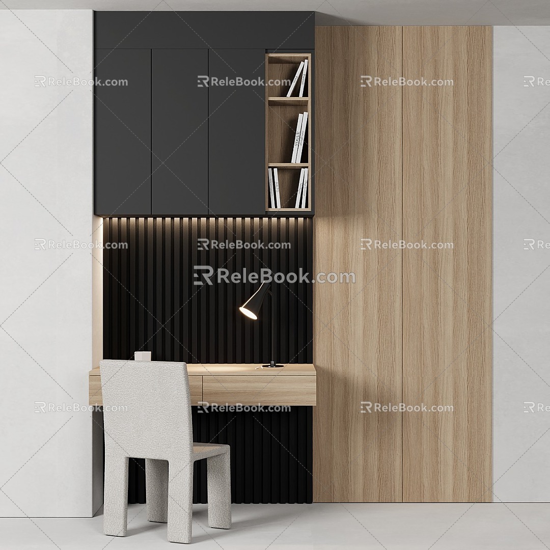 Modern bookcase 3d model