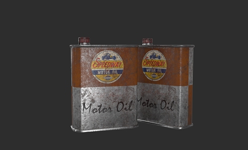 Industrial LOFT Oil Drum Waste Oil Drum 3d model