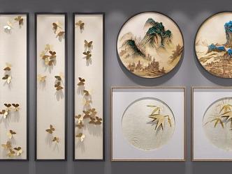 circle frame painting 3d model