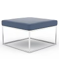 Modern Sofa Coffee Table Set With Blue Upholstery And Metal Frame Design