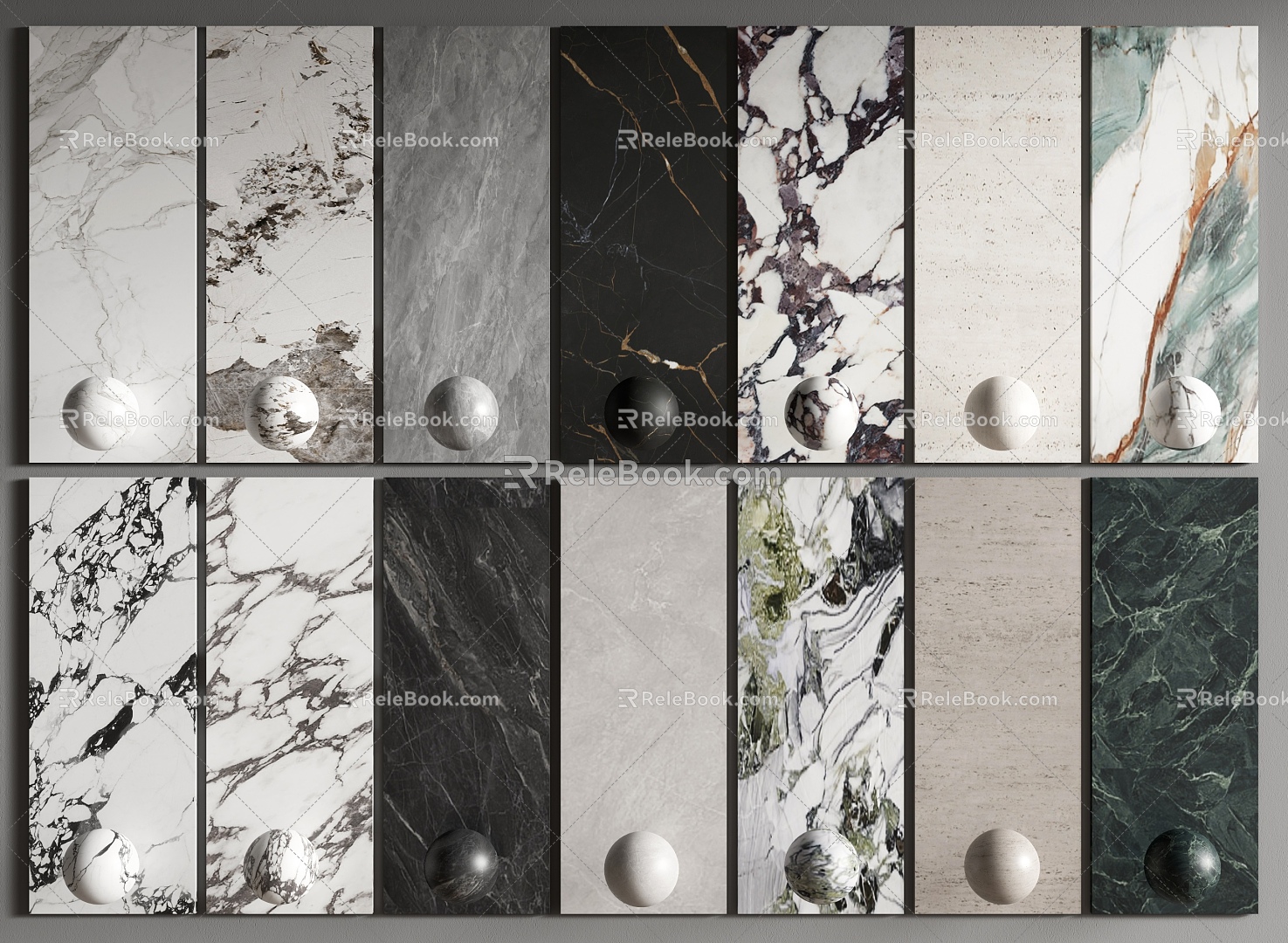 Stone Wall Panel Marble Background Wall Tile Wall Trim Panel model