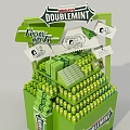 Green Arrow Supermarket Stacks of Chewing Gum Stacks POSM Green Arrow Products Shopping Mall Display Green Arrow Chewing Gum Beautiful Chen 3d model