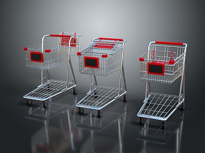 Shopping Cart Trolley Supermarket Shopping Cart Supermarket Trolley Supermarket Trolley Supermarket Trolley Supermarket 3d model