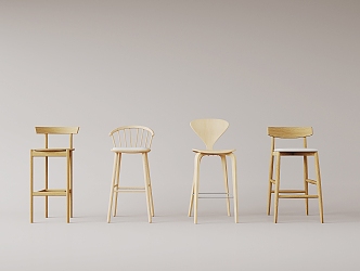 Nordic Bar Chair 3d model